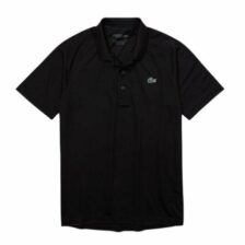 Lacoste Sport Short Sleeved Ribbed Polo Black