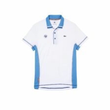 Lacoste Sport Roland Garros Breathable Polo Shirt White/Blue