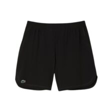 Lacoste Sport Check Stretch Mesh Shorts Black