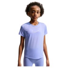 Nike One Fitted Girls Dri-FIT Short-Sleeve Top Light Thistle