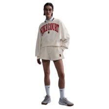 Nike Court Phoenix Fleece Women High-Waisted Loose Shorts Pale Ivory